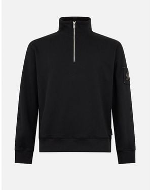 Moose Knuckles Hartsfield 1/4 Zip Sweatshirt - Black