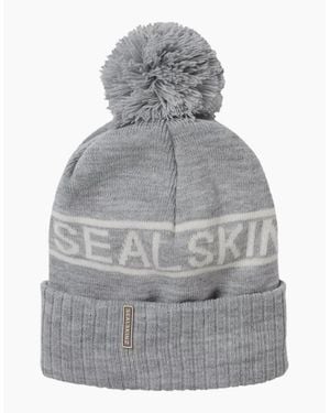 SealSkinz Heacham Bobble Hat/Cream - Grey