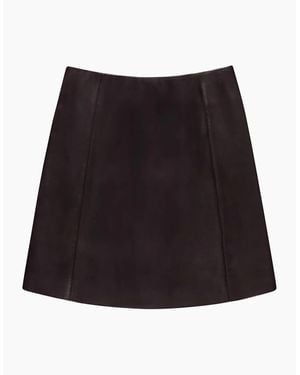 Ro&zo Chocolate Leather Mini Skirt - Black