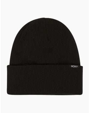 Roxy Tropical Snow Rib Knit Beanie - Black