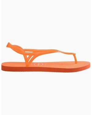 Havaianas Neon Thong Toe Flip Flop Sandals - Orange