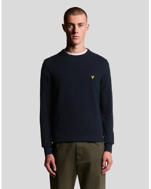 Lyle & Scott Cotton Crew Neck Jumper - Blue