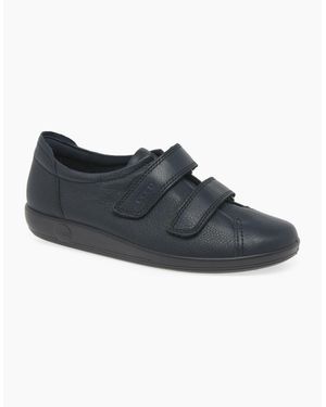 Ecco Soft 2 Strap Casual Trainers - Black