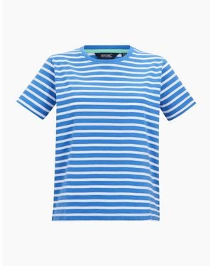 Regatta Ladies Bayletta Striped T-Shirt - Blue