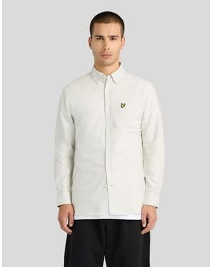 Lyle & Scott Cotton Button Down Oxford Shirt - White