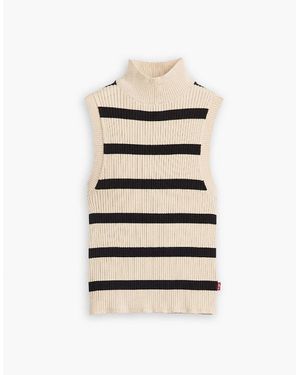 Levi's Levi's Tulip Mock Neck Sleeveless Box Tank - Natural