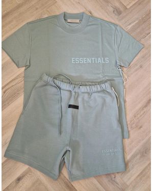 Fear Of God Fog Essentials Shorts Set Aqua - Blue