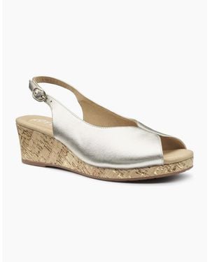 Hotter Atlantic Wedge Sandals - Metallic