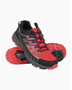 Mountain Warehouse Enhance Trail Waterproof Running Trainers - Red