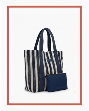 Nooki Design Hackney Stripe Shopper - Blue