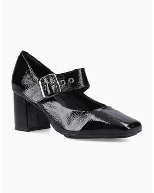 Hush Puppies Celcilia Buckle Court Shoes - Black