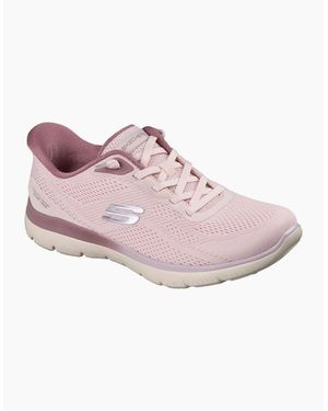 Skechers Summits Sweet Skies Mauve Mesh/ Trim Trainers - Pink