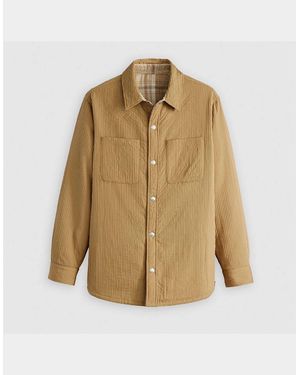 Levi's Levi's Bryant Snap Button Solid Patterned Overshirt - Natural