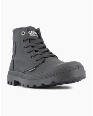 Palladium Mono Chrome Hi Top Vegan Canvas Boots - Grey