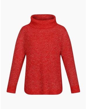Regatta Turtle Neck High Collar Long Sleeve Jumper - Red