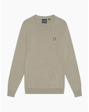 Lyle & Scott Lyle & Scott Crew Neck Sage Uniform Pull Over Jumper - Natural