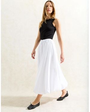 Ro&zo Pure Cotton Puffball Skirt - White