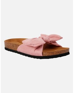 Regatta Ladies Ava Plain Bow Strap Sliders - Pink