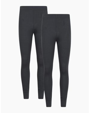 Mountain Warehouse Talus Base Layer Bottoms (Pack Of 2) - Grey