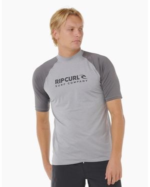 Rip Curl Rip Curl Shock Upf Short Sleeve Rash Vest - Grey
