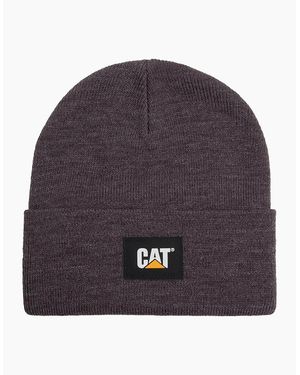 Caterpillar Label Cuffed Beanie - Blue