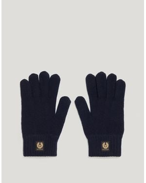 Belstaff Logo Detail Gloves - Blue