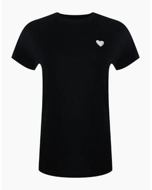 Love Moschino Small Heart Logo T-Shirt - Black