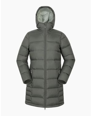 Mountain Warehouse Ladies Stratus Extreme Packable Long Down Jacket - Grey