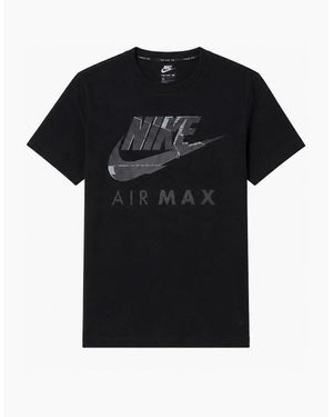 Nike Air Max Nsw Graphic Print T Shirt - Black