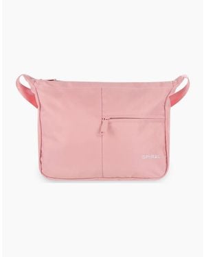Spiral Cali Cross Body Bag With Tone Hardware - Pink