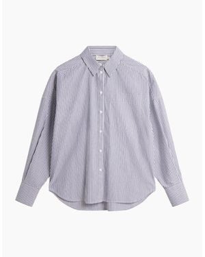 Ted Baker Vinales Boyfriend Fit Striped Cotton Shirt - Purple