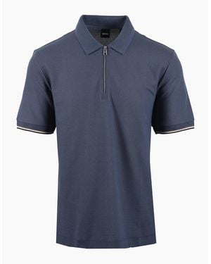 BOSS Boss Boss C-Pei 04 Polo Shirt Open - Blue