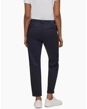 BOSS Solid Patterned Slim Chinos - Blue