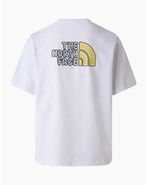 The North Face T Shirts Bubble Logo Relaxed Fit Crew Neck Summer Tee - White