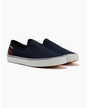 Bench Dalton Canvas Slip On Trainers - Blue