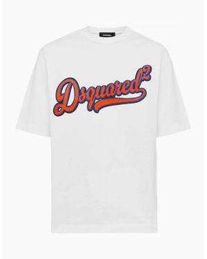 DSquared² Sponge Patch' T-Shirt - White