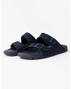 BOSS Boss Surfley Twin-Strap Slides With Branded Buckles - Blue