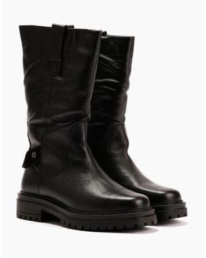 Osprey London The Gabarron Leather Boots - Blue