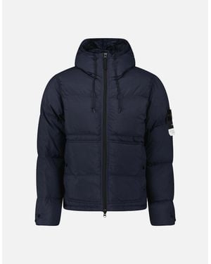 Stone Island Down Matte Ripstop Cordura Advanced Fabric Parka - Blue