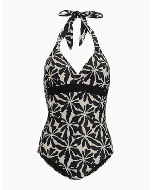 Regatta Ladies Flavia Ii Abstract Floral One Piece Swimsuit - Black