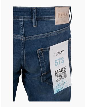 Replay Grover Straight Fit Jeans Light Denim - Blue