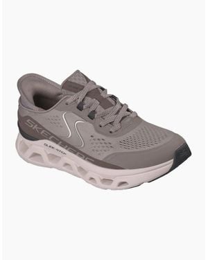 Skechers Slip-Ins Glide Step Altus Mesh Khaki Trainers - Grey