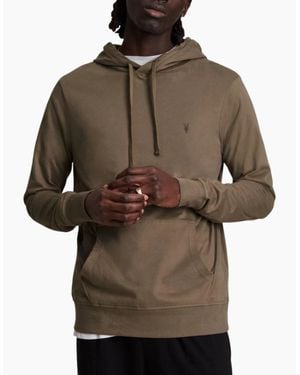 AllSaints All Saints Raven Oth Hoodies Long Sleeve Pullover Jumper Cotton Winter New - Brown