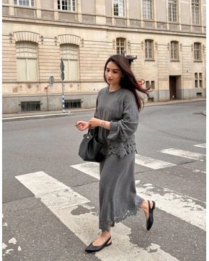 Mos Mosh Liora Lace Knit Skirt - Metallic