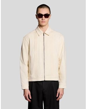 Lyle & Scott Pintuck Zip-Through Jacket - Natural