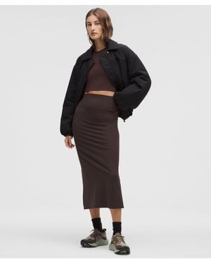 lululemon Nulu Slim-Fit High-Rise Maxi Skirt - Black