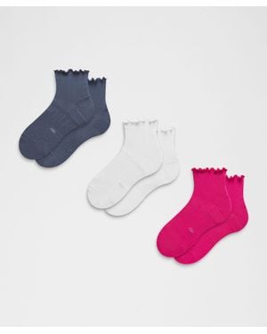 lululemon Power Stride Ankle Socks 3 Pack - Blue