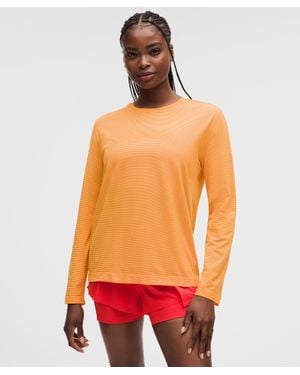 lululemon Swiftly Relaxed Long-Sleeve Shirt Hip Length - Orange