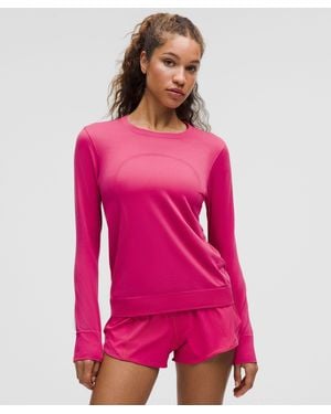 lululemon Swiftly Relaxed Long-Sleeve Shirt Hip Length - Pink