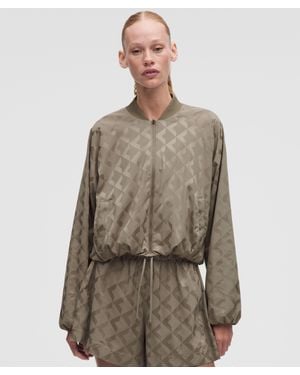 lululemon Monogram Satin Track Jacket - Brown